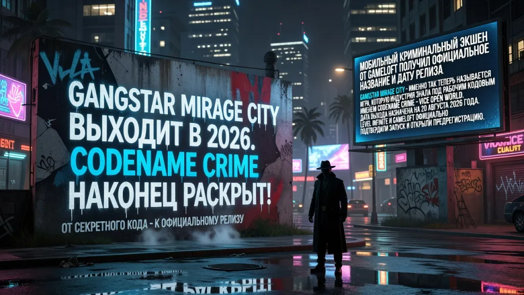 Gangstar Mirage City выходит в 2026. Codename Crime наконец раскрыт!