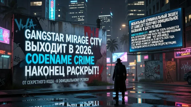 Gangstar Mirage City выходит в 2026. Codename Crime наконец раскрыт!